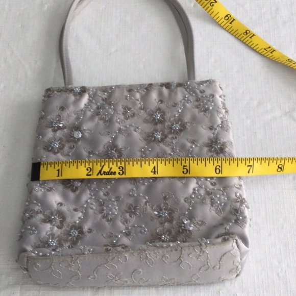 Vintage Gray Beaded Women's Bag - Picture 3 of 4